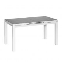 Table rectangulaire et extensible pour 6/8 personnes - Gris - Aluminium - Home Maison