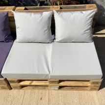 Coussin d'assise pour palette - Gris - Polyester - Home Maison