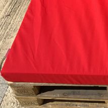 Housse d'assise pour salon palette tissus ultra résistant - Rouge - Polyester - Home Maison