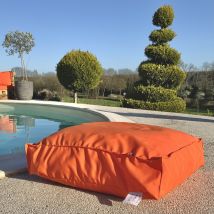 Housse de coussin de sol outdoor - Orange - Polyester - Home Maison