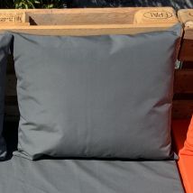 Housse de coussin extérieur - Gris - Polyester - Home Maison