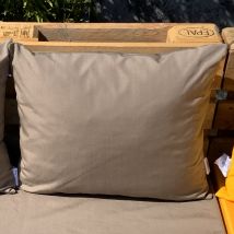Housse de coussin outdoor - Taupe - Polyester - Home Maison