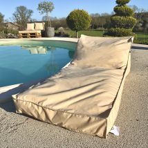 Housse de matelas bain de soleil - Beige - Polyester - Home Maison