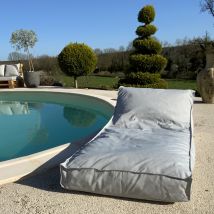 Housse de matelas bain de soleil - Gris clair - Polyester - Home Maison