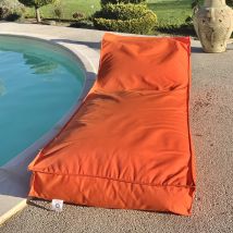 Matelas bain de soleil en microbille - Orange - Polyester - Home Maison