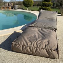 Housse de matelas bain de soleil - Taupe - Polyester - Home Maison