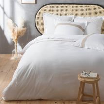 Parure de lit aux plis religieuses en lin - Blanc - Coton/Lin - Home Maison