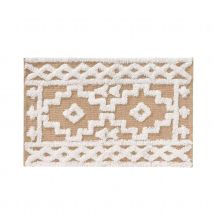 TAPIS RECTANGLE 60 x 90 CM JUTE UNI+COTON UNI MEDINE - Beige - 60x90 cm - Jute/Coton - Home Maison