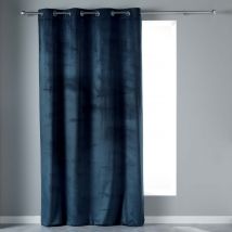 Rideau tamisant en velours ras - Bleu Marine - Velours - Home Maison