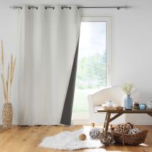 Rideau isolant doublé polaire - Naturel - Polyester - Home Maison