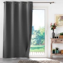 Rideau d'ameublement occultant et isolant - Gris anthracite - Polyester/Occultant - Home Maison