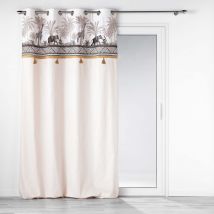 Rideau avec top esprit safari - Naturel - Coton - Home Maison