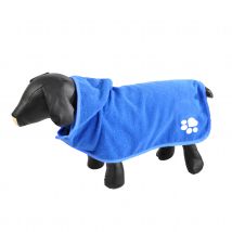 Peignoir de bain pour chien - Bleu - Polyester/Microfibre - Home Maison
