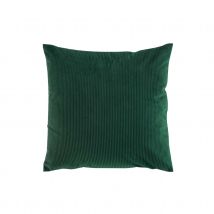 Coussin déhoussable en velours côtelé - Vert foncé - Velours - Home Maison
