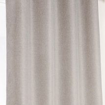 Rideau occultant à galon fronceur - Gris clair - Polyester/Occultant - Home Maison