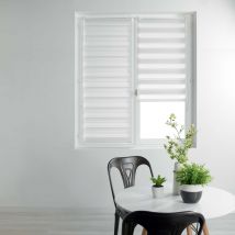 Store Enrouleur Jour/ Nuit Uni et Coloré - Blanc - 45x180cm - Polyester - Home Maison