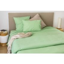 Housse Pour Edredon en Coton Lavé - Vert clair - Coton - Home Maison