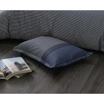 Taie d'Oreiller en Satin de Coton - Bleu - Coton - Home Maison