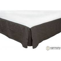 Cache sommier Harmony en 100% lin lavé - Gris - Lin - Home Maison