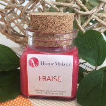 Bougie carrée classique - Rouge - 100 g - Verre/Cire de soja - Home Maison