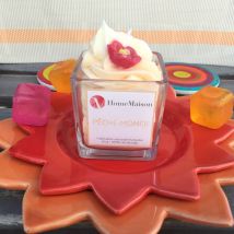 Bougie gourmande et carrée - Orange - Cire de soja - Home Maison