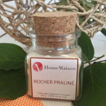 Bougie carrée classique - Naturel - Verre/Cire de soja - Home Maison
