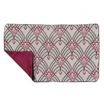 Housse de coussin imprimée art décoratif - Rouge - Polyester - Home Maison