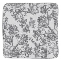 Housse de coussin imprimée floral - Gris clair - Polyester - Home Maison