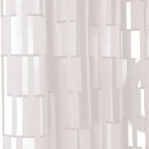 Tissu voile plombé graphique - Blanc - 300 cm - Polyester/Voile - Home Maison