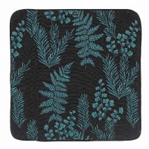 Housse de coussin aux feuillages divers - Bleu - Polyester - Home Maison