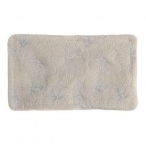 Housse de coussin aux fleurs d'hibiscus - Argent - 30x50 cm - Coton - Home Maison