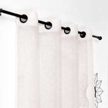 Voilage uni Saphir - Ecru - Polyester - Home Maison