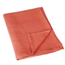 Plaid en nid d'abeille - Orange - Coton - Home Maison
