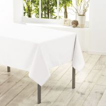 Nappe rectangulaire unie Essentiel - Blanc - Polyester - Home Maison