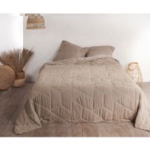 Jeté de lit Calisson - Ecru - Polyester - Home Maison