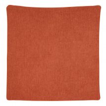 Housse de coussin passepoilée - Effet velours - Terracotta - 60x60 cm - Velours - Home Maison