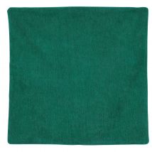 Housse de coussin passepoilée - Effet velours - Vert emeraude - Velours - Home Maison