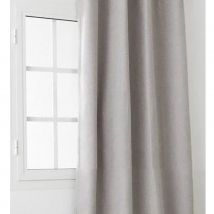 Rideau obscurcissant et isolant à galon fronceur - Beige - Polyester - Home Maison