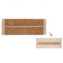 Tapis de couloir lavable et réversible caramel duo - Beige - 80x230 cm - Coton - Home Maison