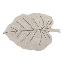 Tapis lavable monstera - Beige - Coton - Home Maison