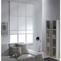 Store Enrouleur Tamisant Blanc - Blanc - 90x250 cm - Polyester - Home Maison