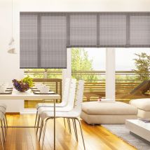 Store Enrouleur en Bambou - Gris - Bambou - Home Maison