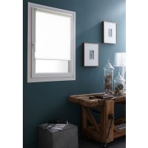 Store Enrouleur Occultant Fixation Sans Percer - Blanc - Polyester - Home Maison