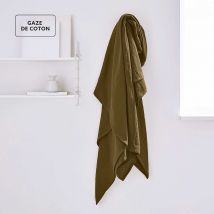 Plaid XL en gaze de coton - Marron Clair - Gaze de coton/Coton - Home Maison