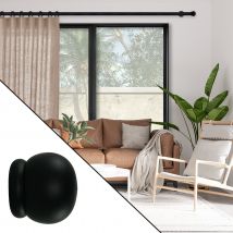 2 embouts anglais à emboitement - Noir Mat - Métal/Bois - Home Maison