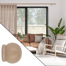 2 embouts anglais à emboitement - Naturel - Métal/Bois - Home Maison