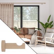 Support de tringle à œil ouvert - Beige - 80 mm - Bois - Home Maison
