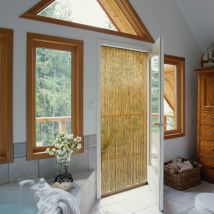 Rideau en bâtonnet de bambou vernis - Naturel - Métal/Bambou - Home Maison