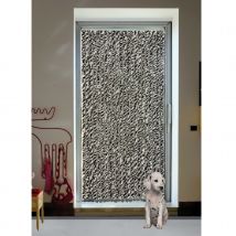 Rideau de porte en chenille - Gris clair - Polyester - Home Maison