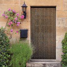 Rideau de perles en bois et bambou - Naturel - 90x200 cm - Polyester/Bois - Home Maison